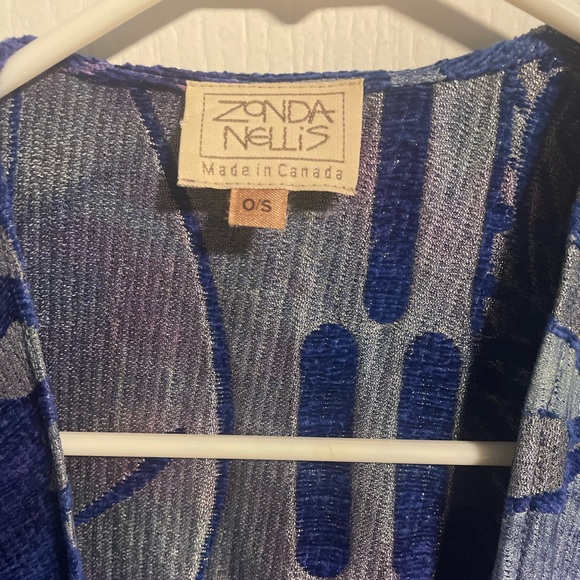 *Rare Vintage Designer Piece* Zonda Nellis Silk Blend Tapestry Kimono Cardigan - Picture 4 of 16